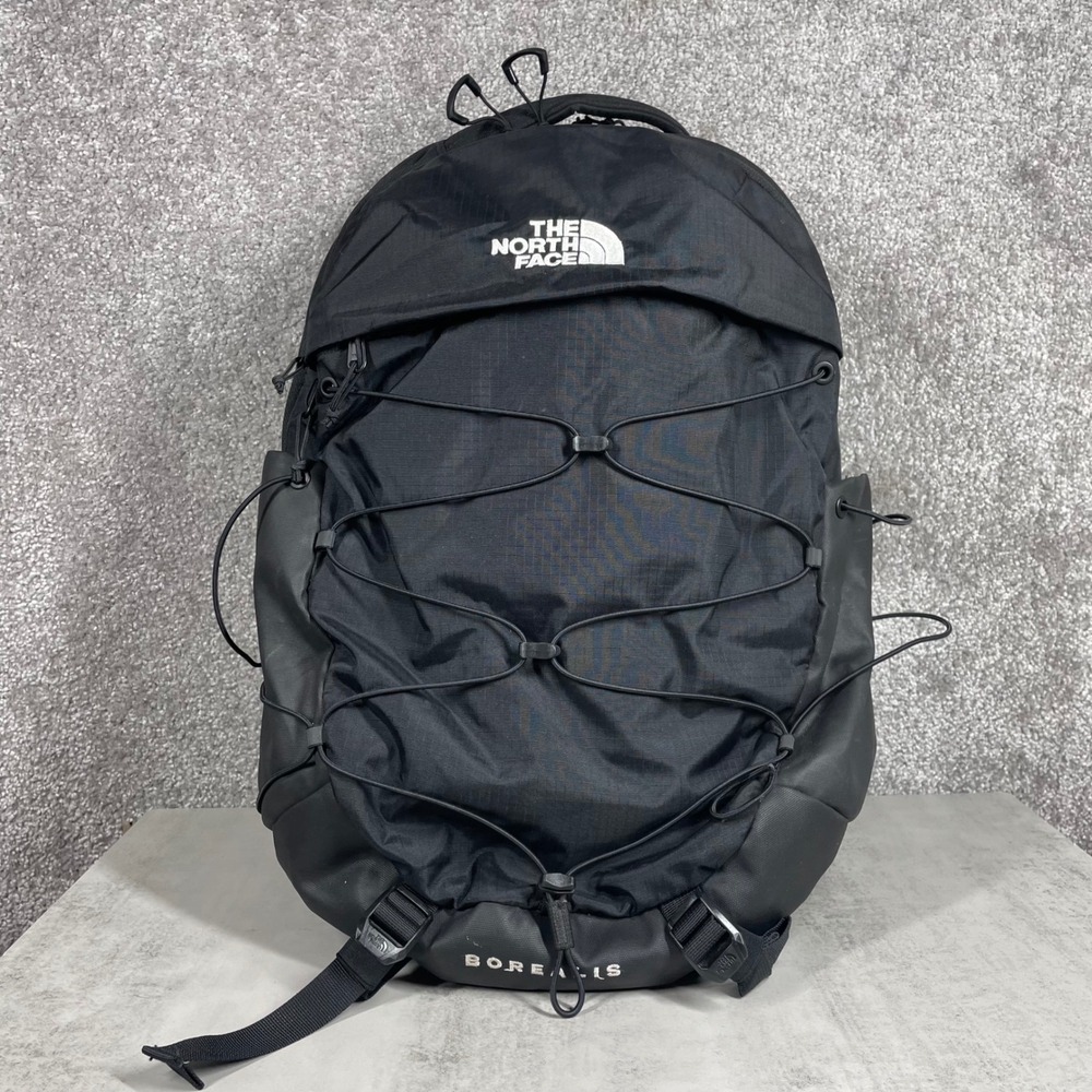 North Face Backpack Borealis Black NF0A52SI Bungee Cord Commuter Daypack Travel
